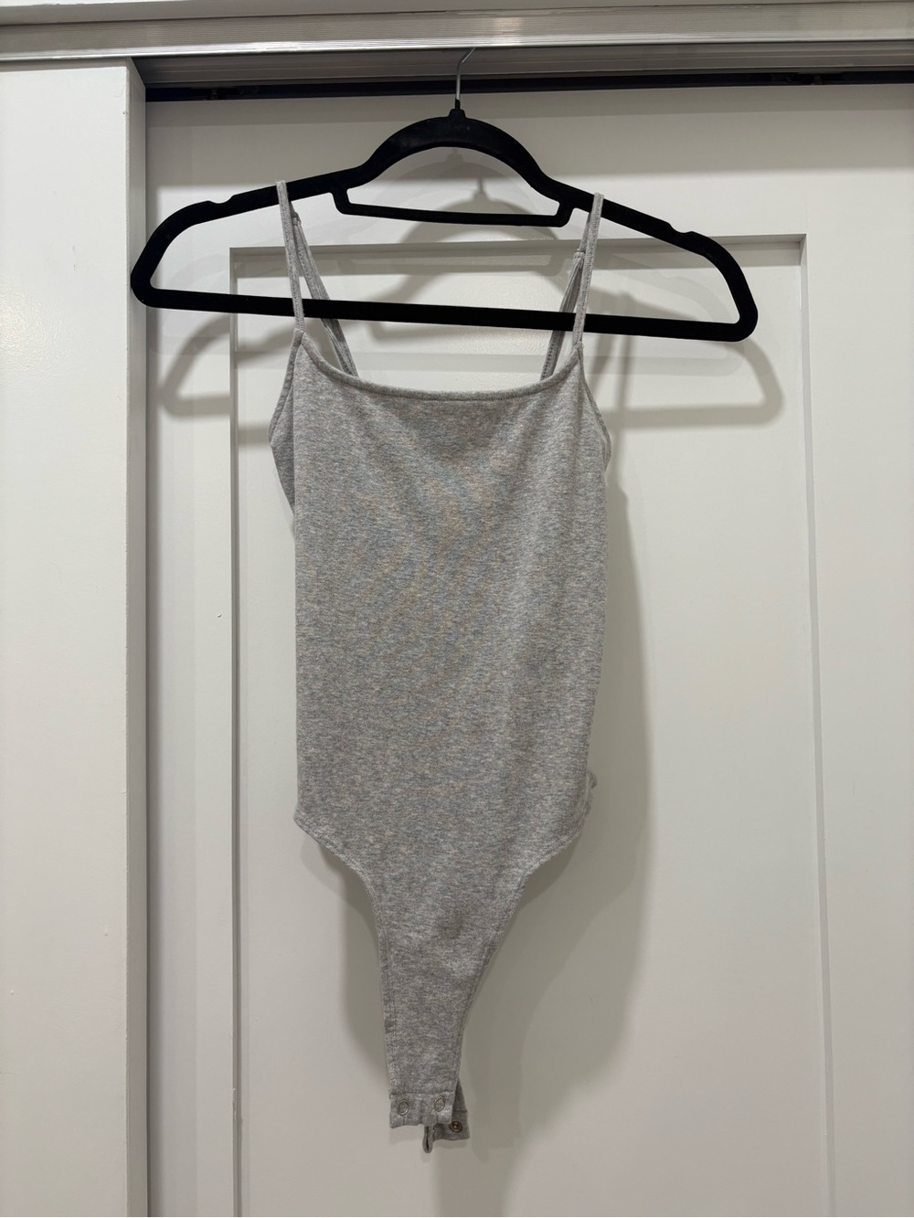 VINTAGE Forever 21 heather grey bodysuit with spaghetti straps